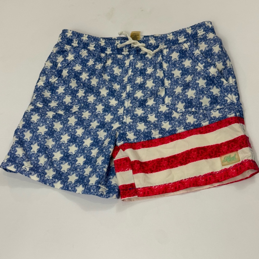 Heat American Flag Bathing suit trunks Boys size 4